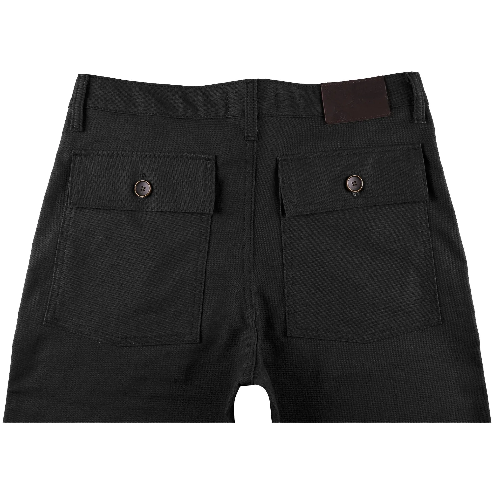 Work Pant - Black Canvas Non Clip Mid-rise fit