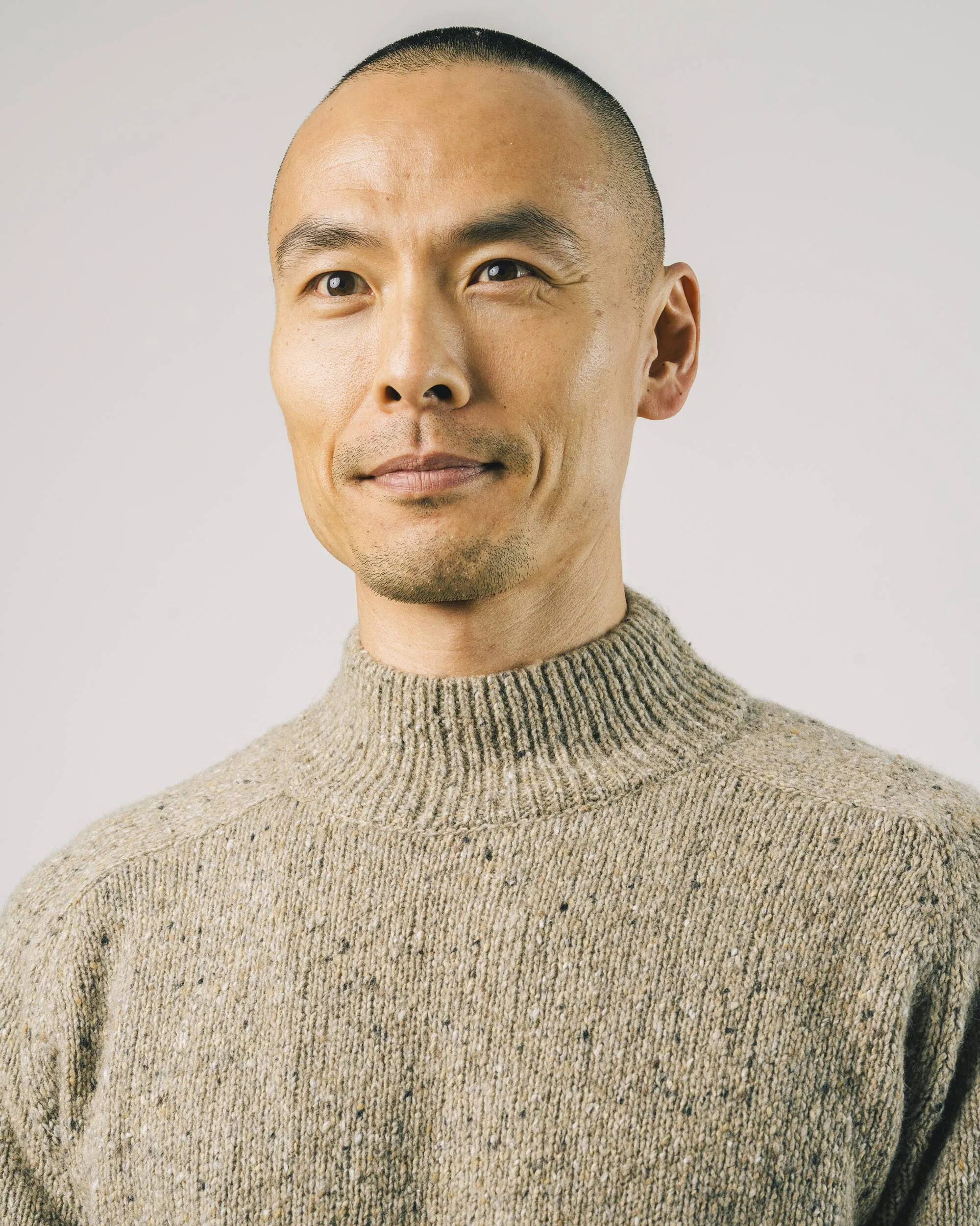 Sweater Perkins Neck Ecru Comfy Vibe