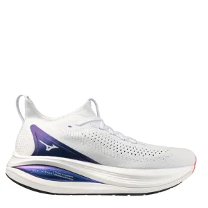 OdorResistant baseball shoes Mizuno Men's Neo Vista 2 Running Shoes in White/White/Iris Bloom AW25