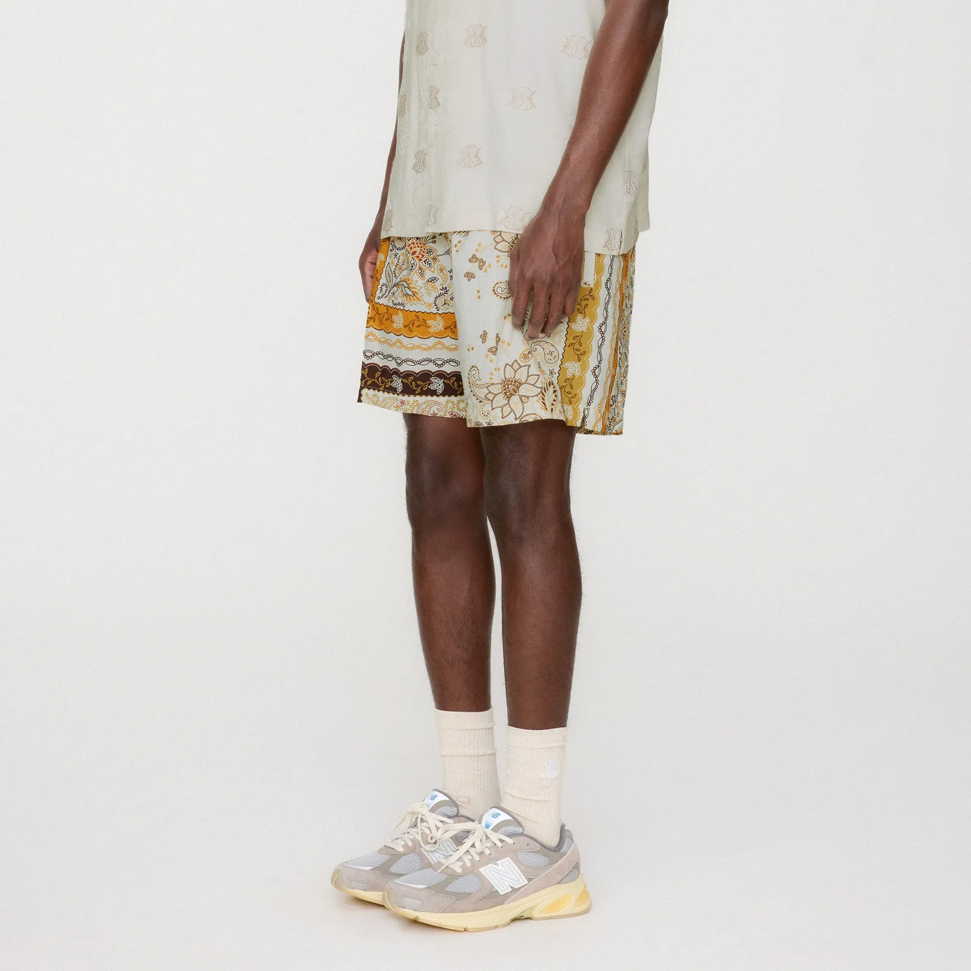 Active Layer Kith Panelled Bandana Ashton Swim Short - Sandrift