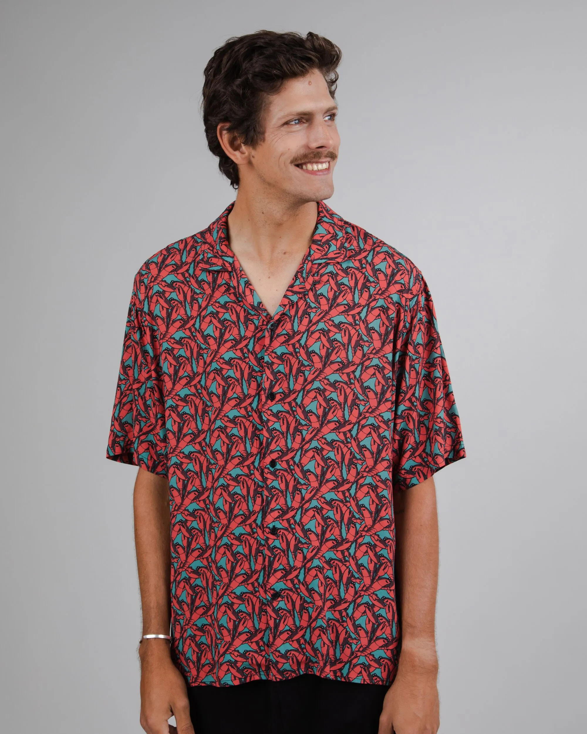 Lobster Aloha Red Roll-Up Sleeve