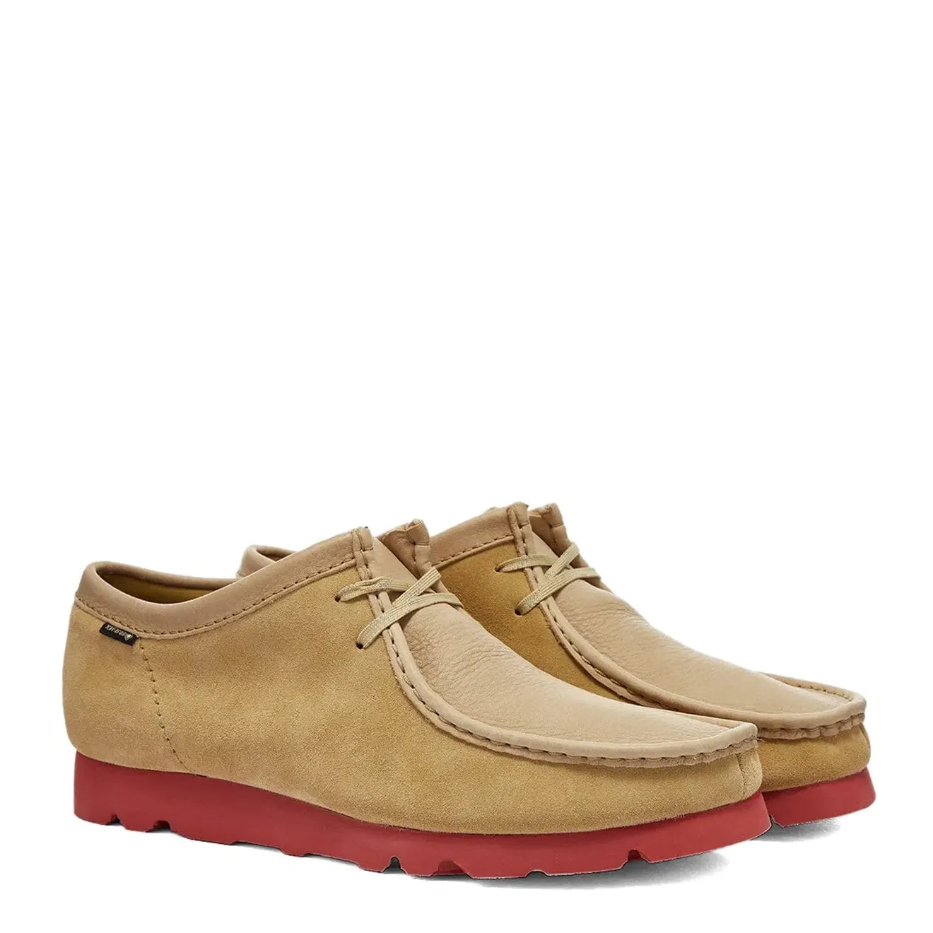 Abrasion resistant Neo Pop Clarks Originals Wallabee Gore-Tex Shoes Maple Suede
