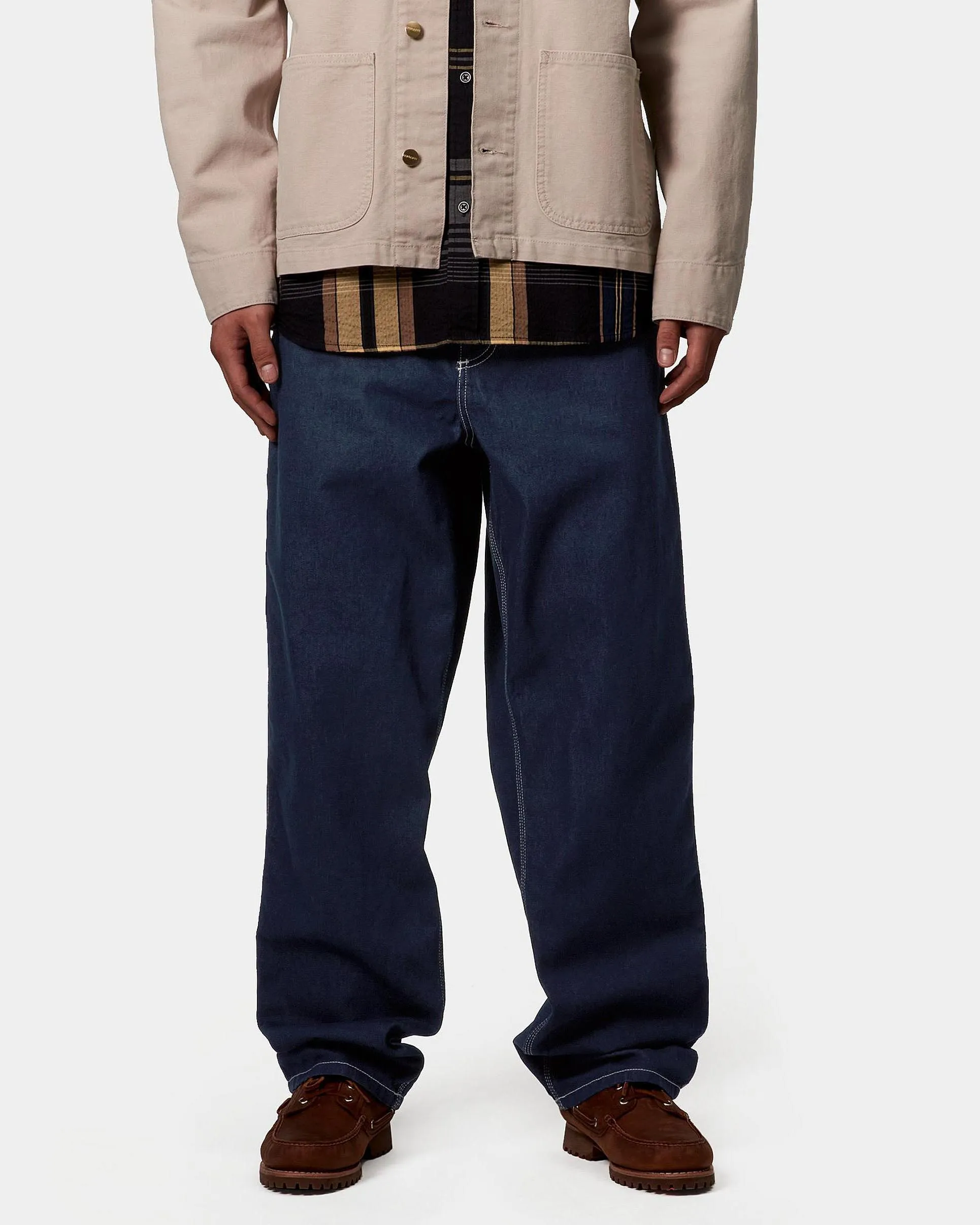 Carhartt WIP Heart Single Knee Relaxed Fit Mens Jeans - Blue Rinsed Chill Outfit Relaxed Style Earthy