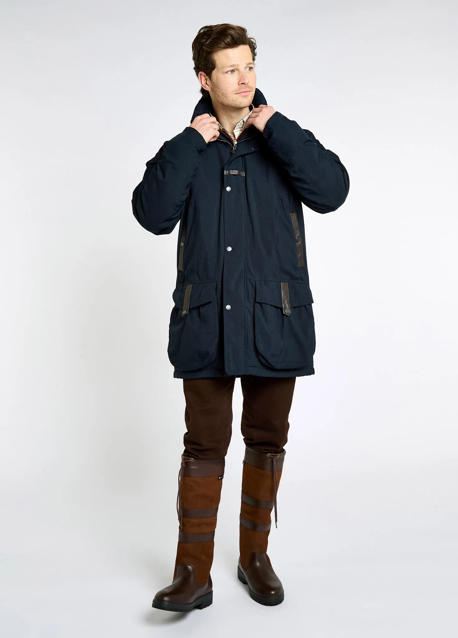 Longacre Men??s Waterproof Jacket - Navy ZipperClosure Essential Style