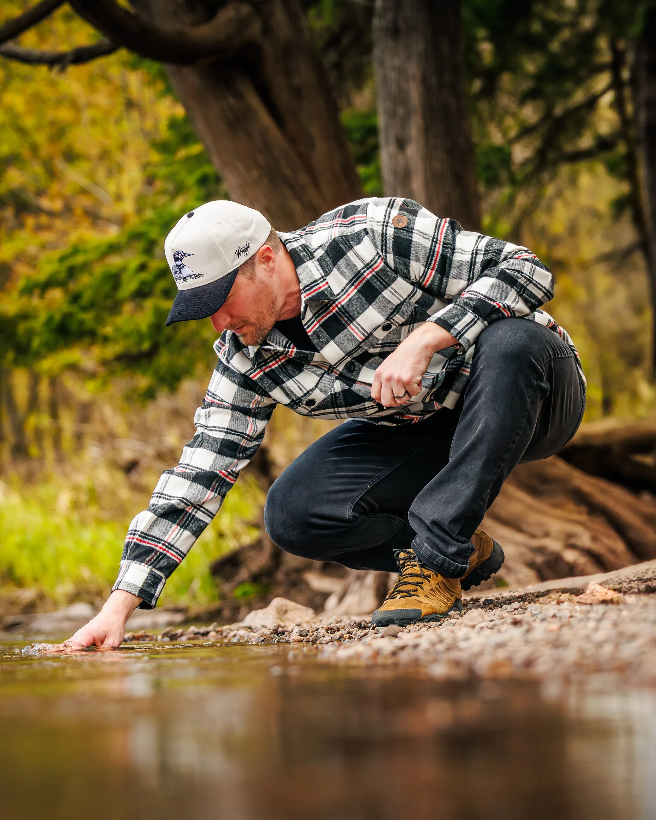 Loon Lake Men's Heavyweight Flannel Overshirt Reinforced Seam Durability