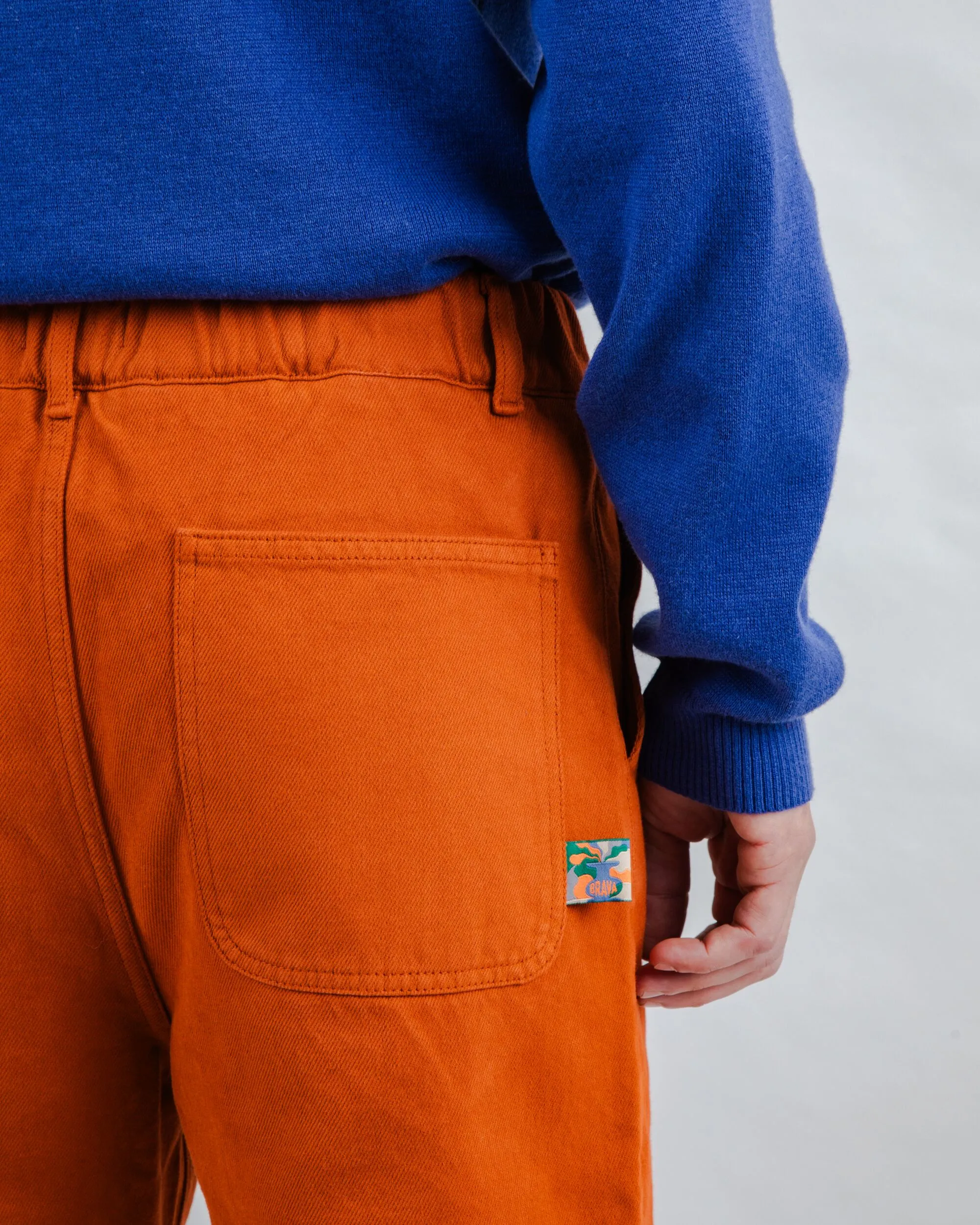 Loose Relaxed Pants Brown Breathable Wearable