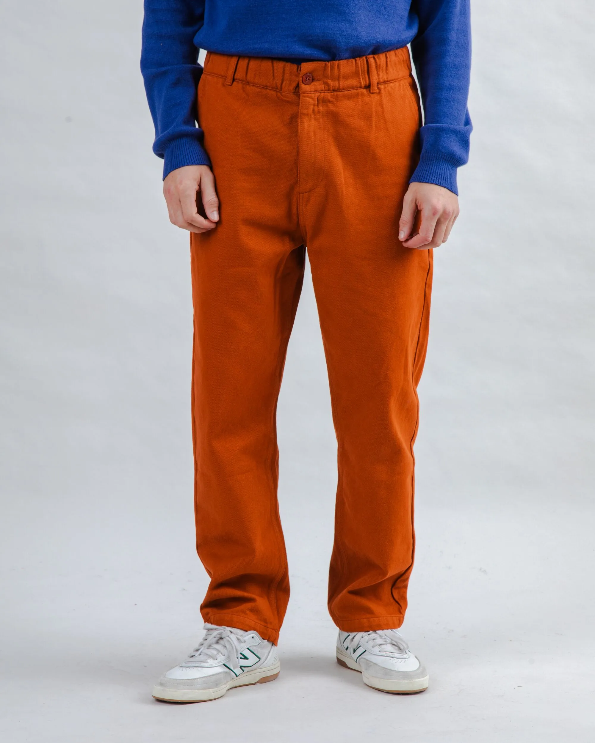 Elastic Fit City Ready Loose Relaxed Pants Brown