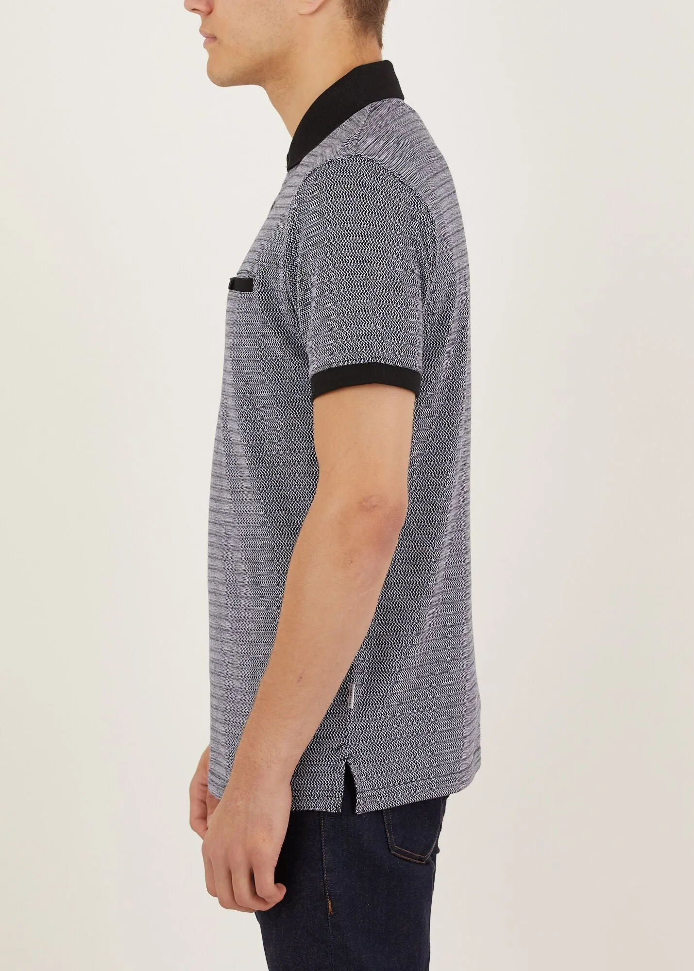 Lowfield Polo Shirt - Grey/Black Comfortable Fashion Breathable Material