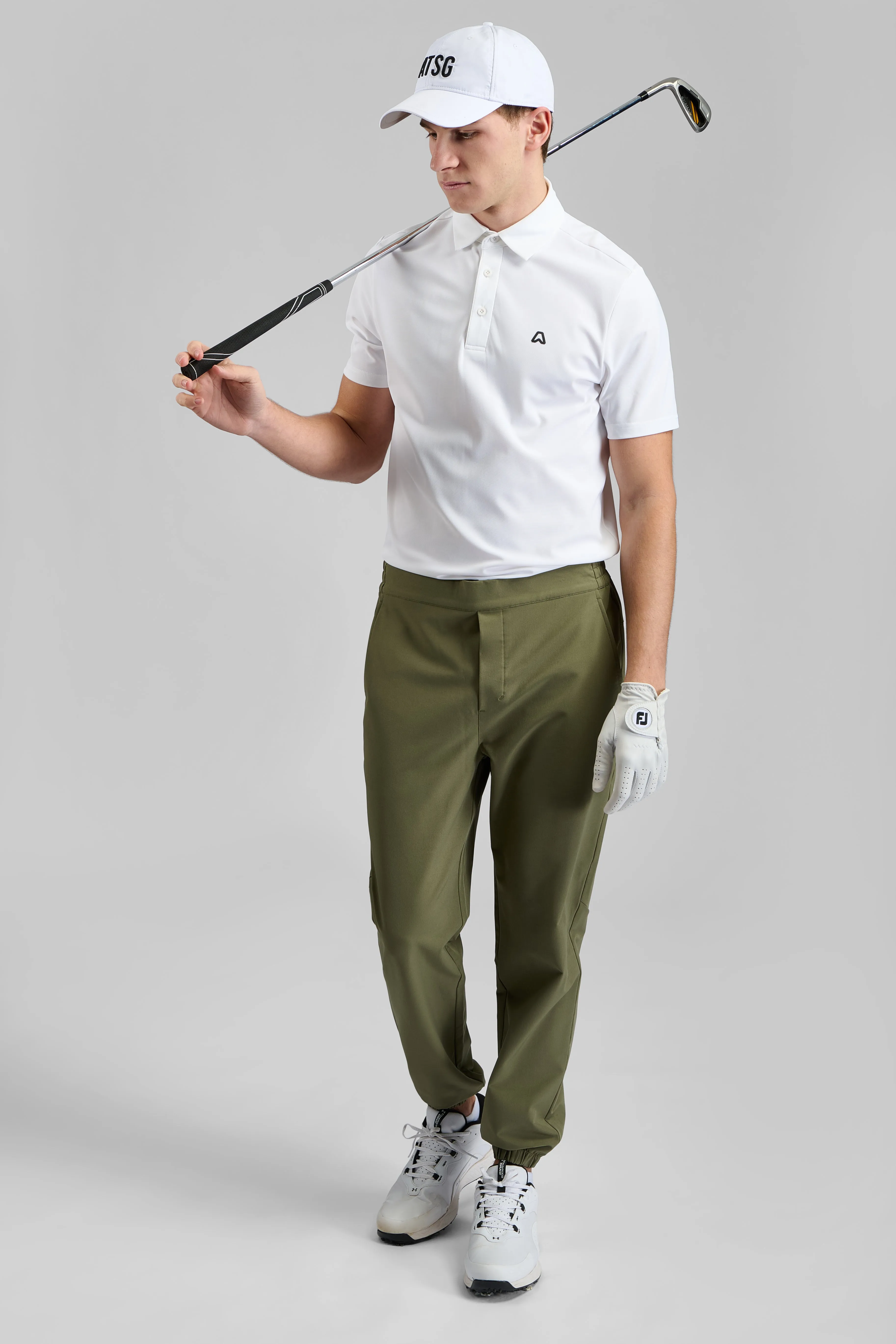 Woven Stretch Golf Joggers - Course Green Cozy and Relaxed Quick Slip