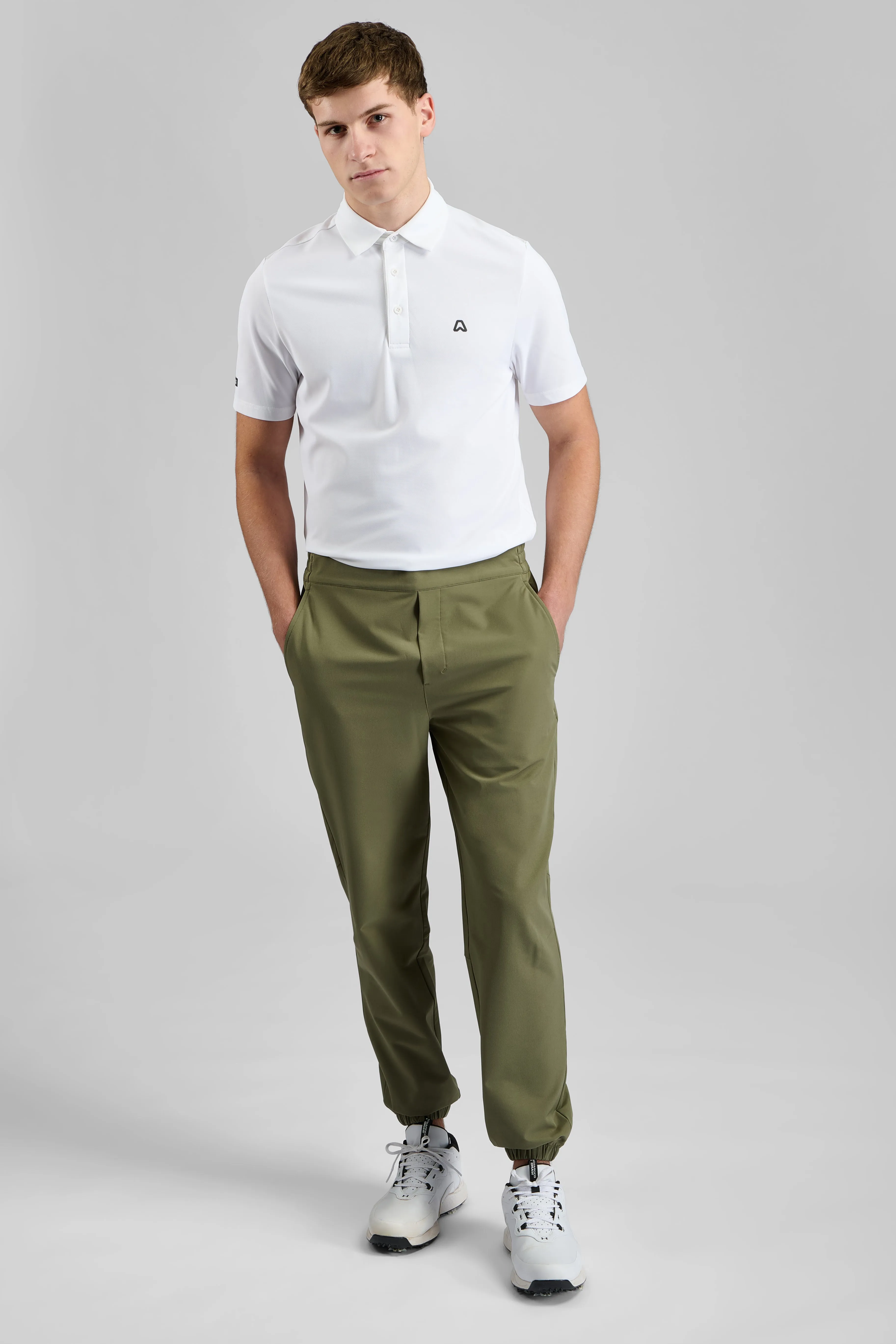 Abrasion resistant Chill Mode Woven Stretch Golf Joggers - Course Green