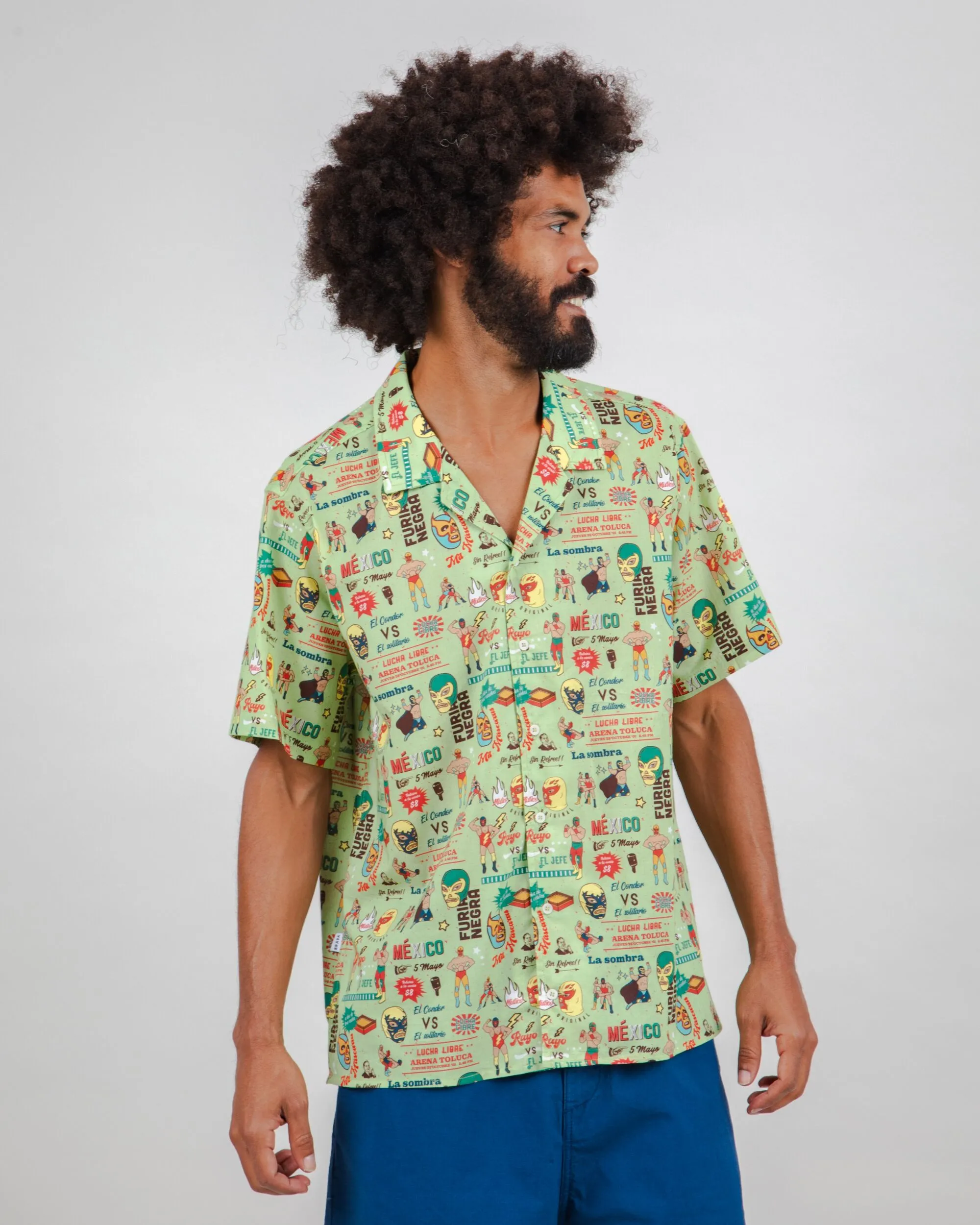 Lucha Libre Aloha Shirt Beach Wear