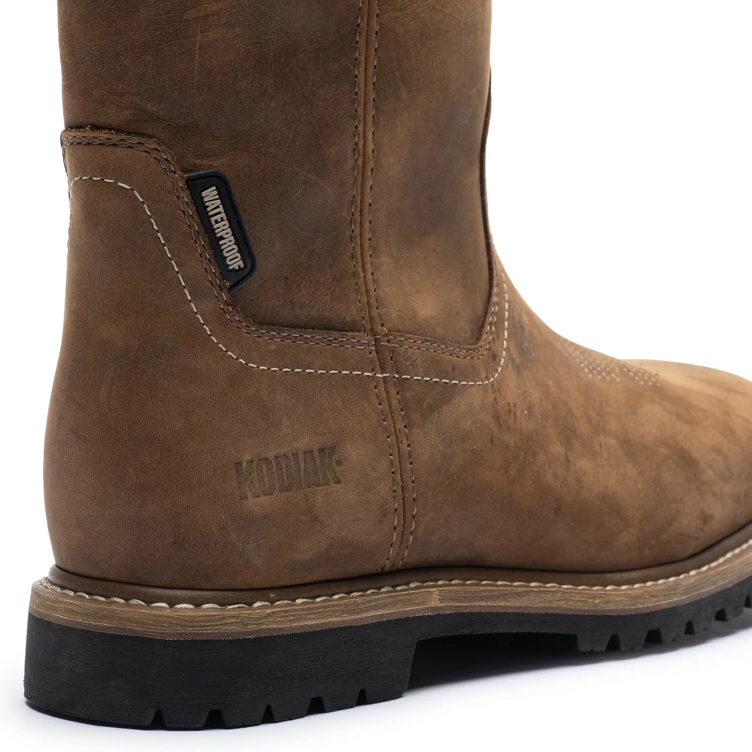 Lundbreck Men's Waterproof 8" Pull-On Work Boots 837CBN Dust proof