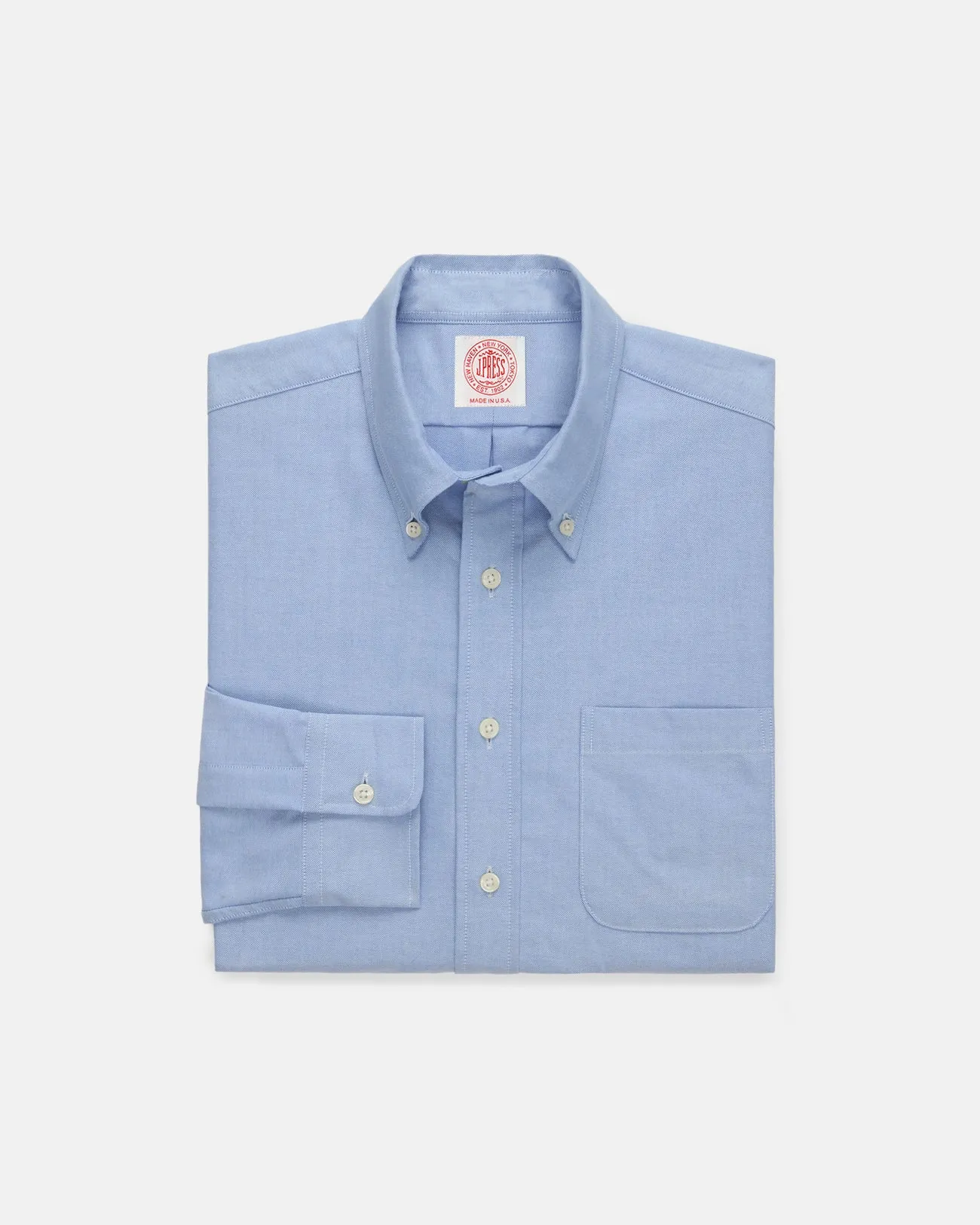 Trendy Vibes Made-in-USA Blue Oxford Cloth Button Down Shirt  - Classic Fit