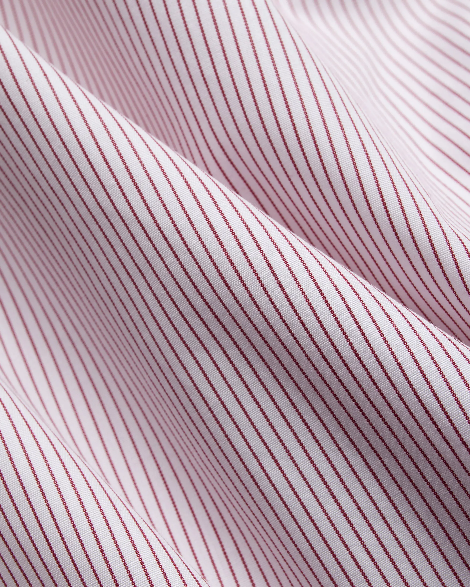 Made-in-USA Burgundy Hairline Stripe Button Down Shirt - Classic Fit Simple Layer Trendsetting Design