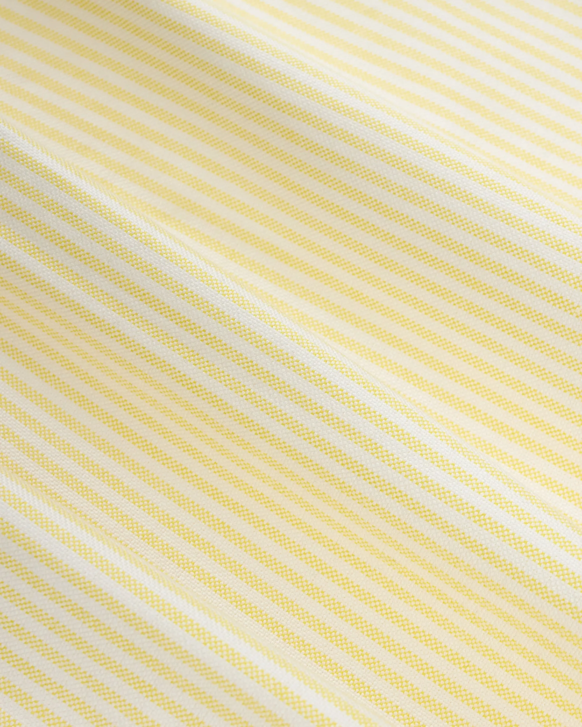 Made-in-USA Flap Pocket Yellow University Stripe Oxford Cloth Shirt - Classic Fit Lightweight Weave UV Protective Fabric