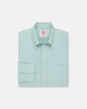 Reinforced Elbow Patches Made-in-USA Green Oxford Cloth Button Down Shirt  - Classic Fit