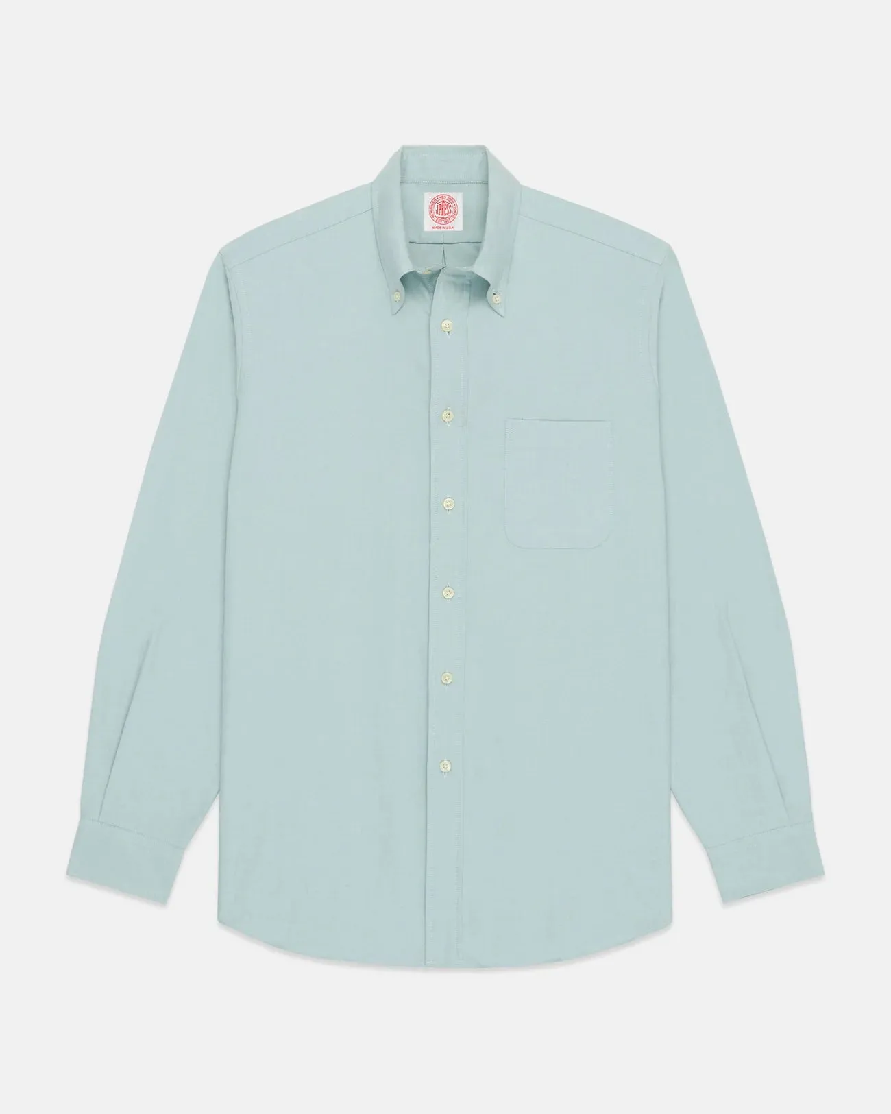 Made-in-USA Green Oxford Cloth Button Down Shirt  - Classic Fit Gender Neutral