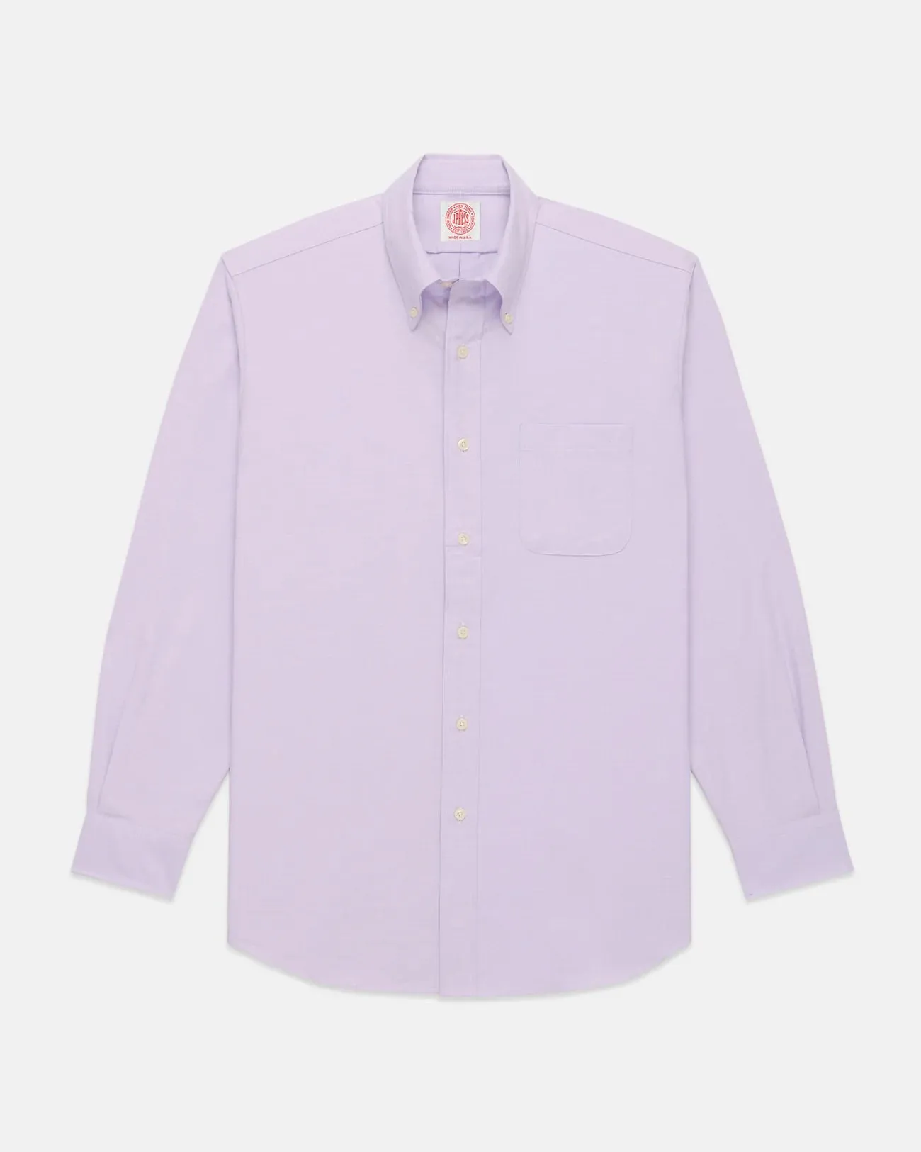 Waffle Weave Made-in-USA Purple Oxford Cloth Button Down Shirt  - Classic Fit