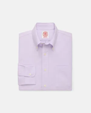 Contrast Stitch Anti Odor Treatment Made-in-USA Purple Oxford Cloth Button Down Shirt  - Classic Fit