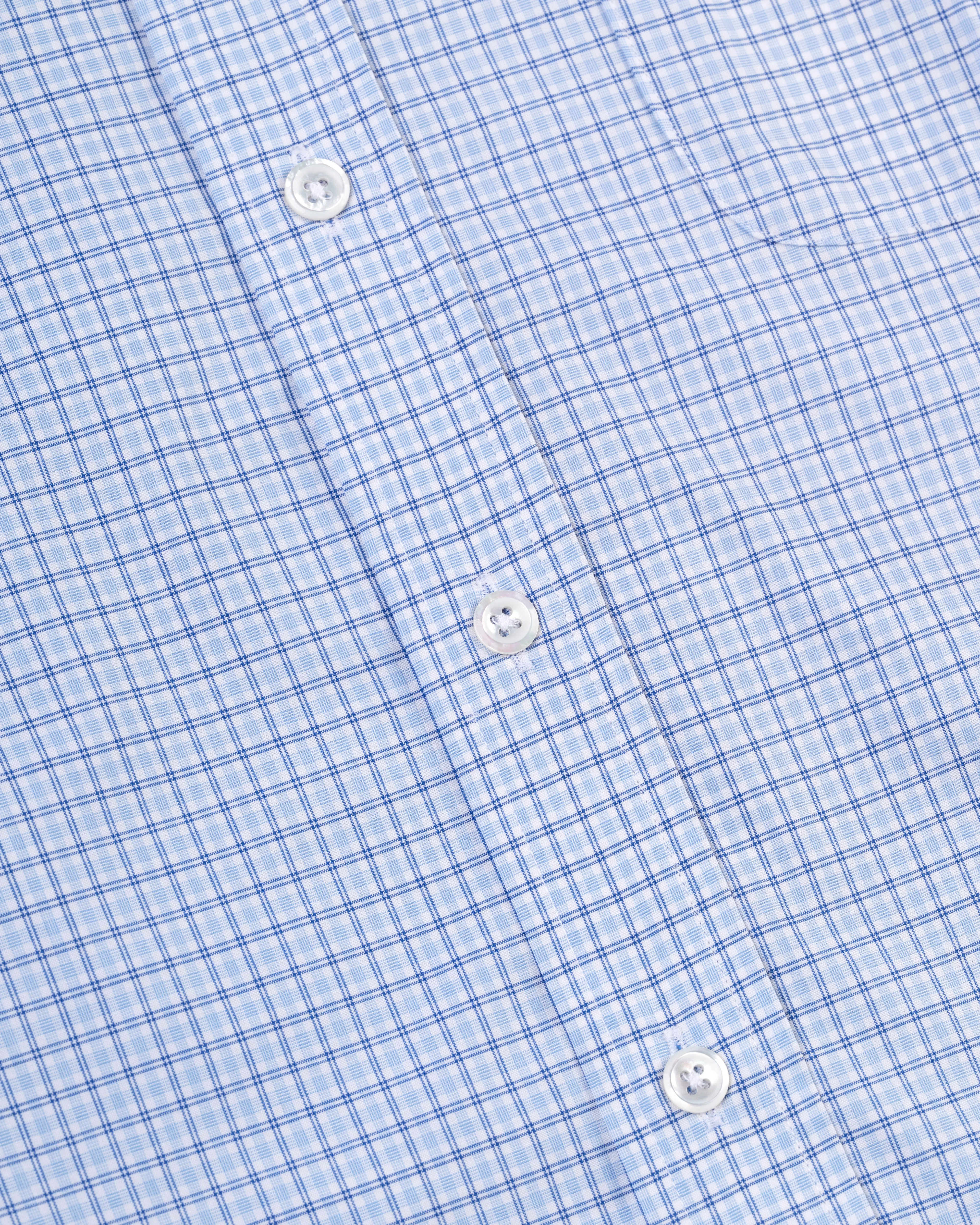 All-Purpose Wear Made-in-USA Thomas Mason Navy & Light Blue Check Button Down Shirt - Regular Fit