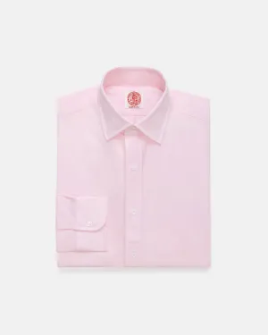 Made-in-USA Thomas Mason Solid Pink Spread Collar Dress Shirt - Regular Fit Multi Pocket Utility