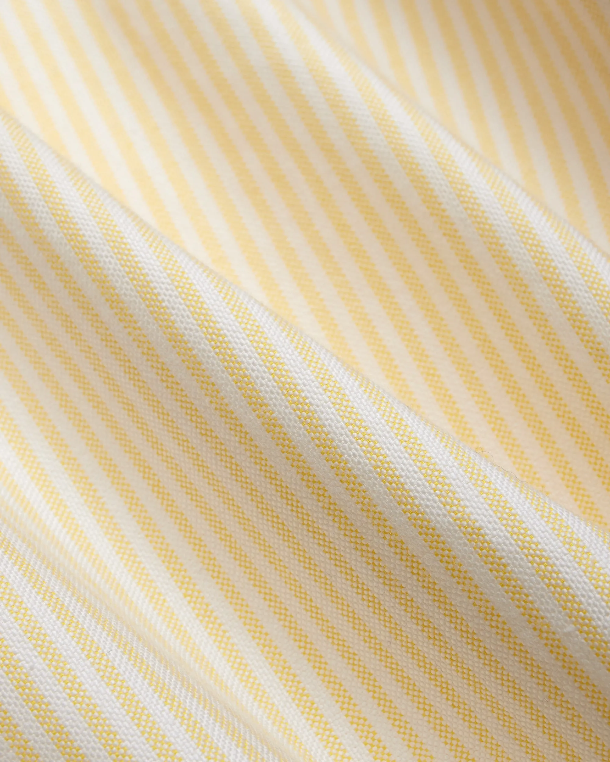 Made-in-USA Yellow University Stripe Oxford Cloth Shirt - Classic Fit Relaxed Wear Tailored Silhouette