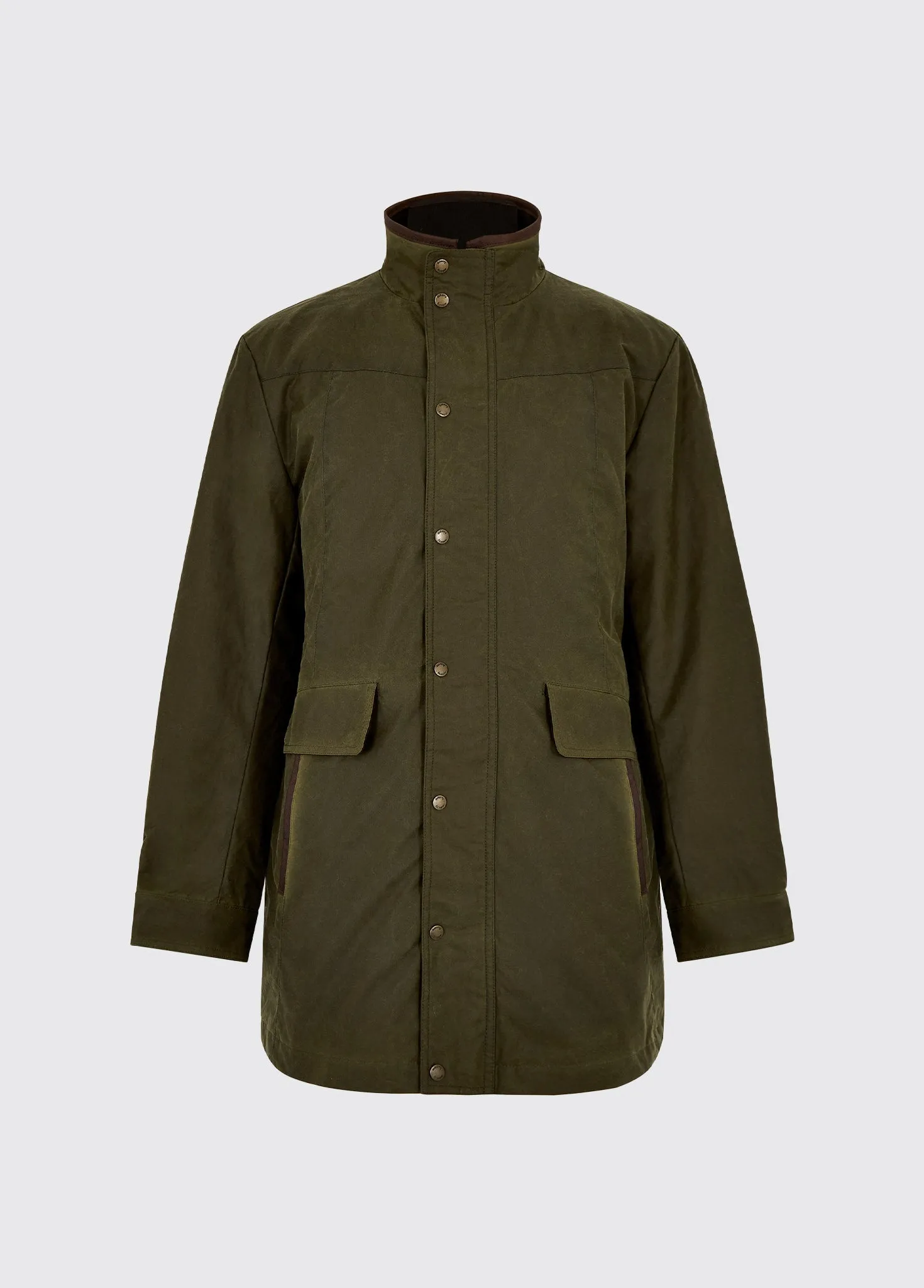 Sport Inspired Style Chalkhill Men's Long Waxed Jacket - Fennel