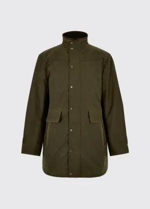 Sport Inspired Style Chalkhill Men's Long Waxed Jacket - Fennel