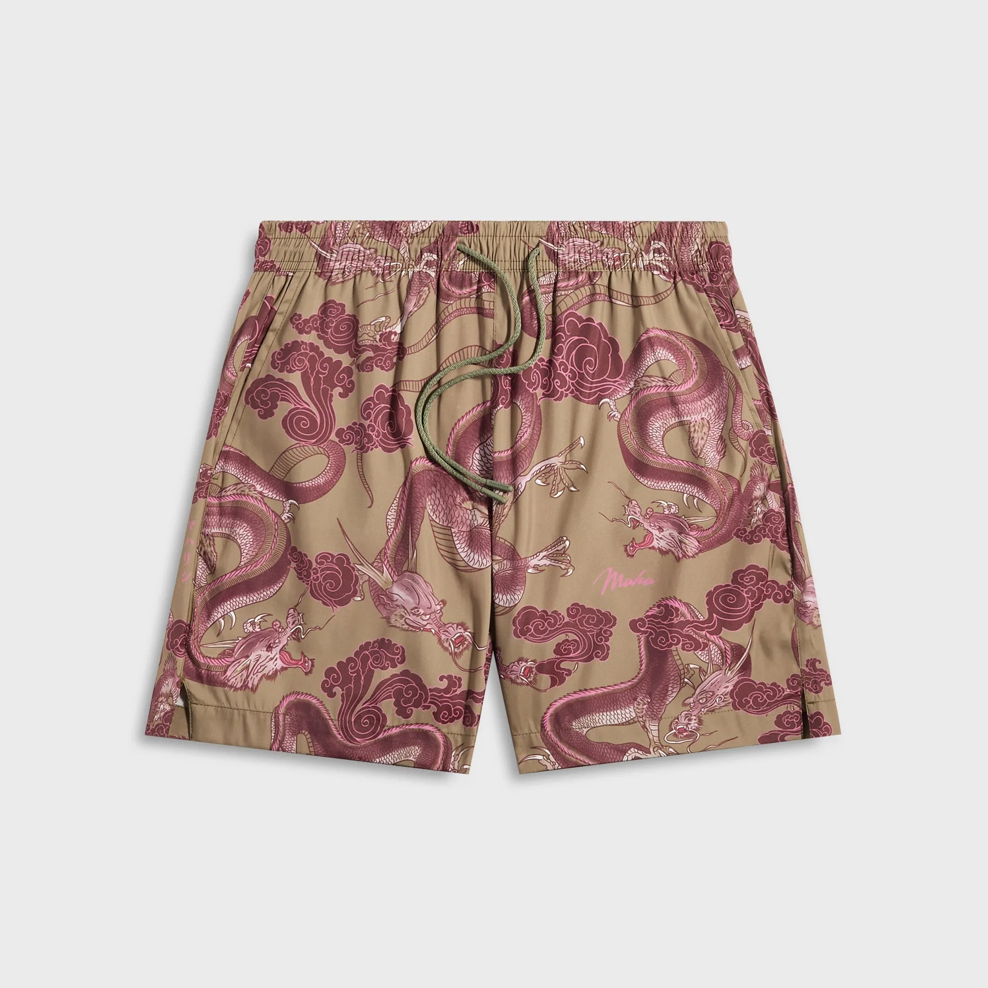 Maharishi 1549 Dragon Swim Shorts - Olive High-End Option Breathable Liner