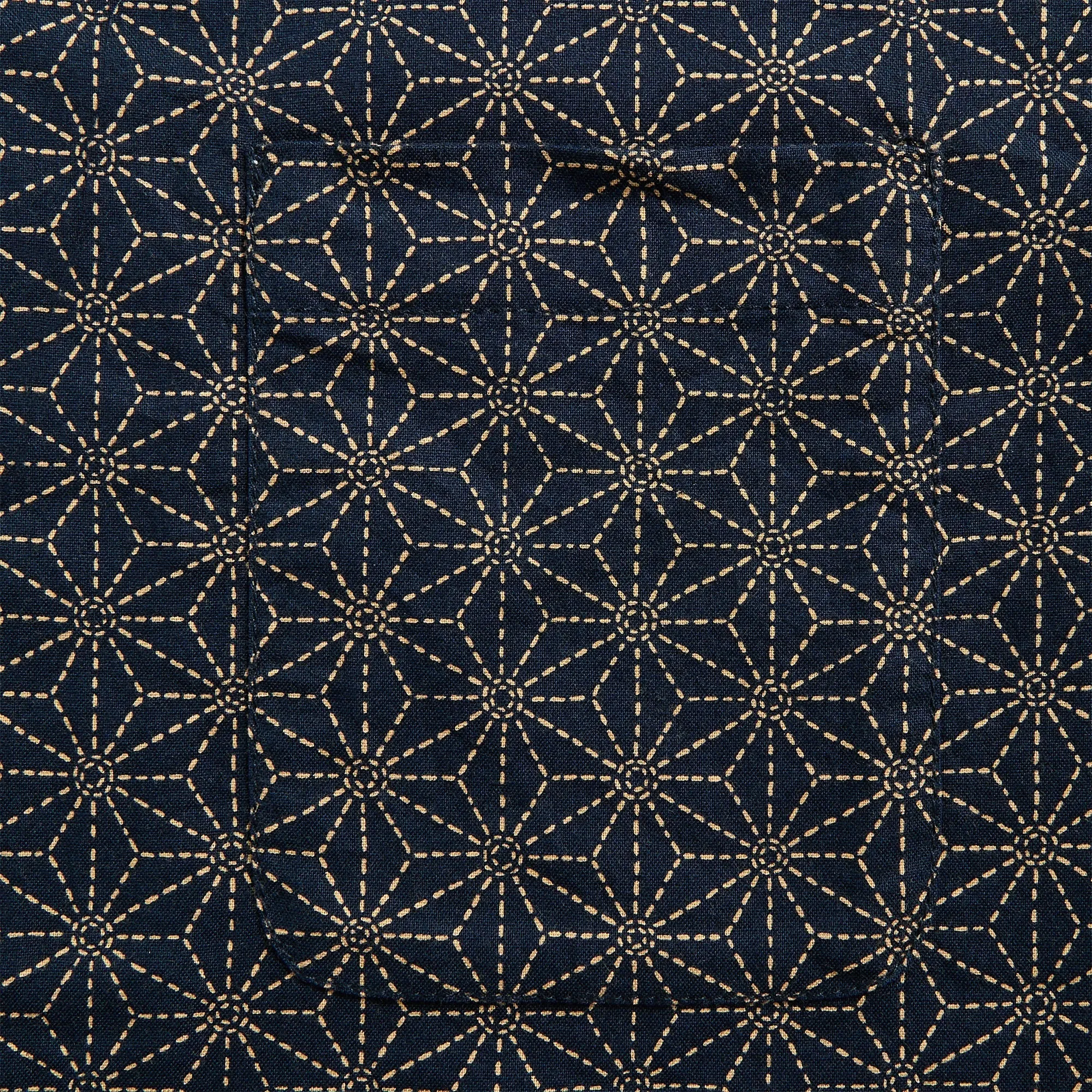 Maharishi Wagara Camp Collar Shirt - Navy Heat Guard HeatReflectiveLining