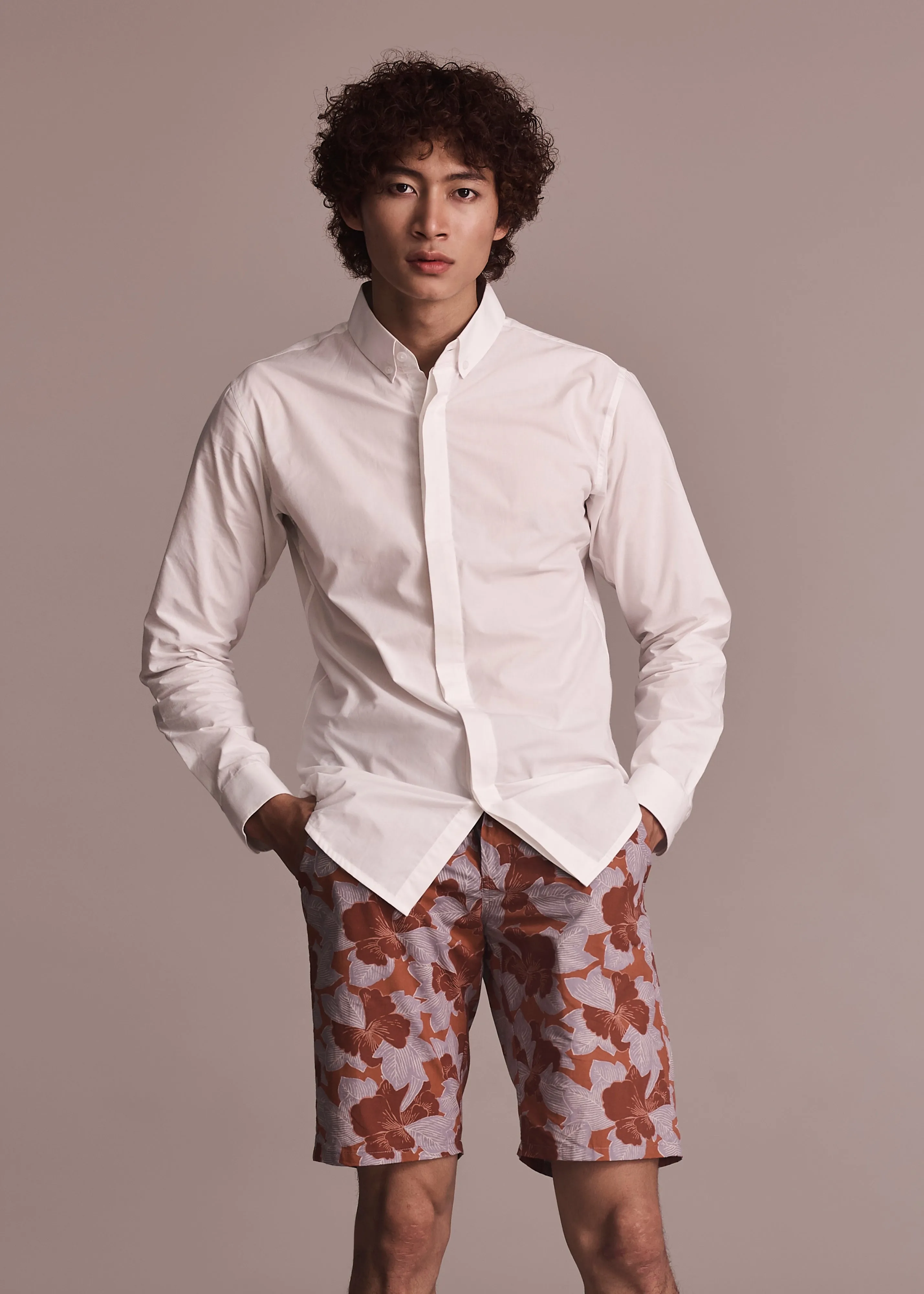 Casual Fit Reflective Trim Detail MAHOGANY - HIDDEN GARDEN TERRACOTTA