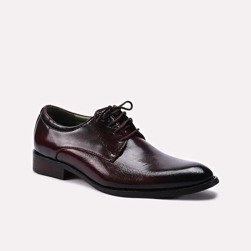 Mahroon Formal Shoes 0111377 Arch Fit