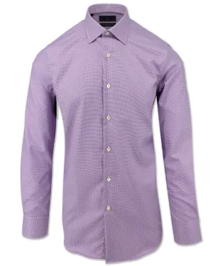 Team Building Quick Release Placket Purple Mini-Houndstooth Dress Shirt