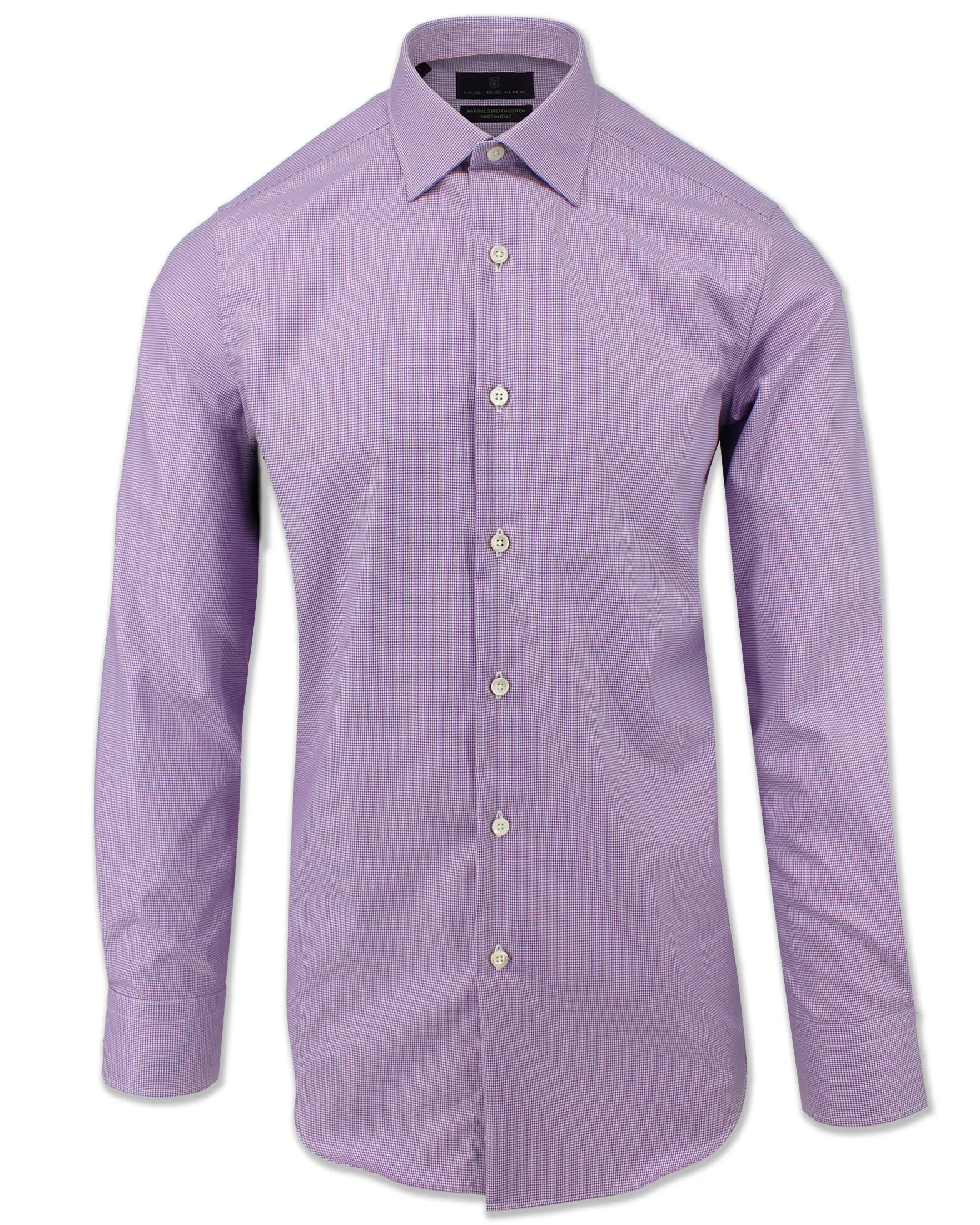 Team Building Quick Release Placket Purple Mini-Houndstooth Dress Shirt