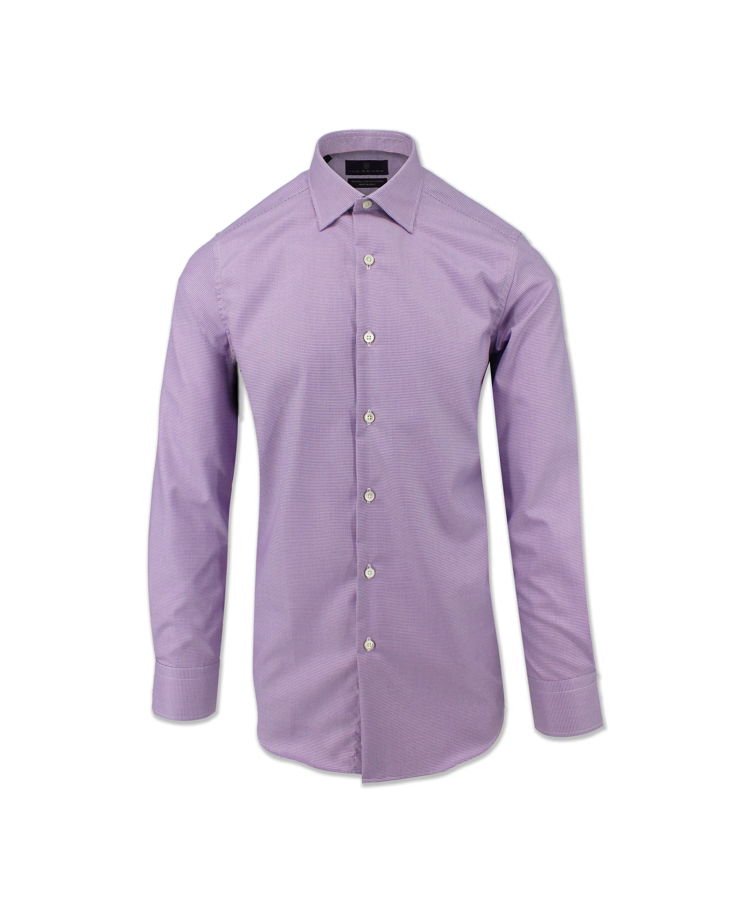 Purple Mini-Houndstooth Dress Shirt All-Purpose Wear