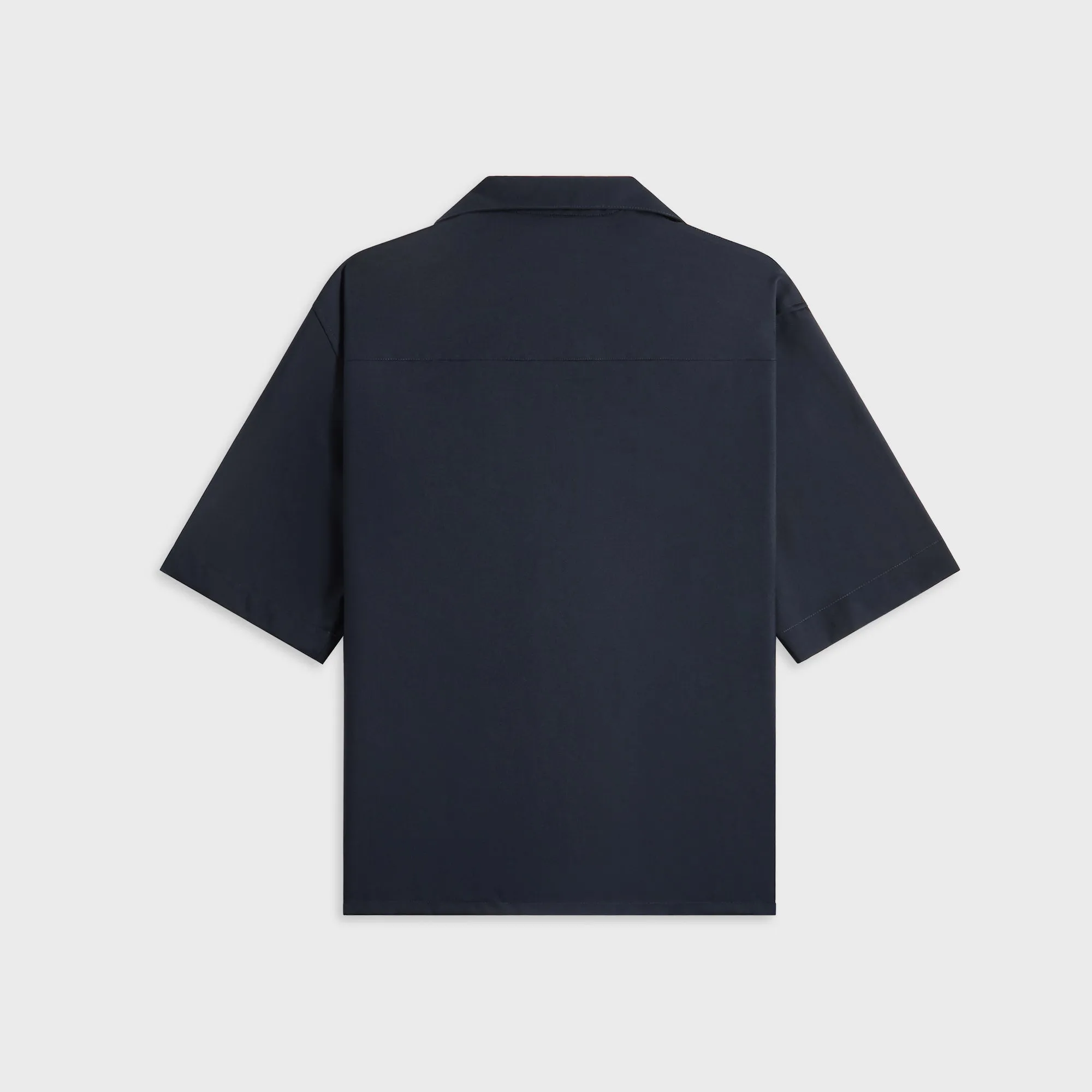 Strong Zip Marni Blue Tropical Wool Bowling Shirt - Blue / Black