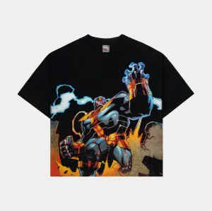 Simple and Relaxed Marvel By Shoe Palace Thanos Mens Short Sleeve Shirt (Black/Yellow)