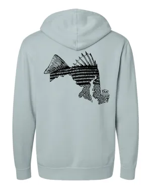 Maryland Striper Hoodie | Sage full sleeve skiing suitable