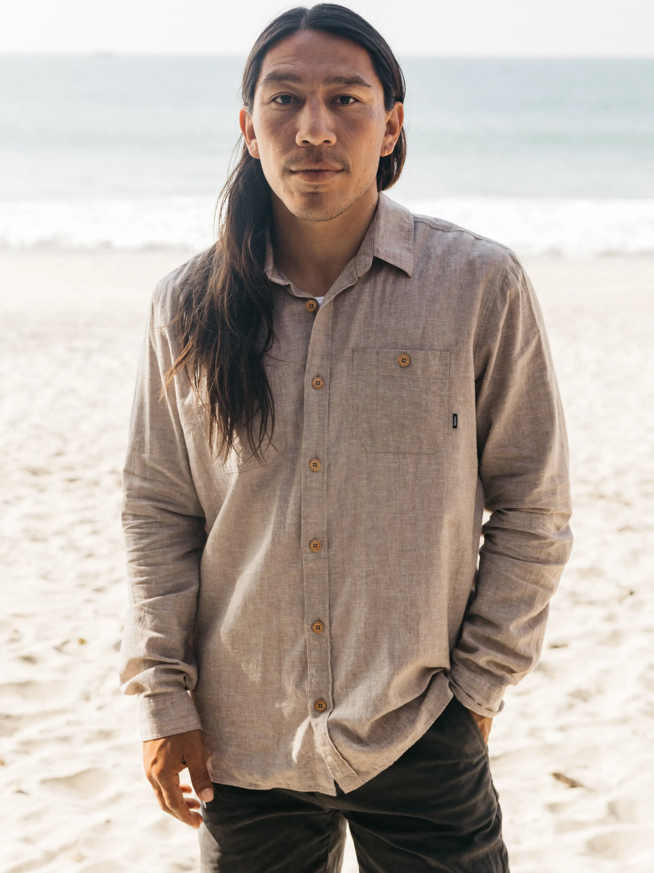 Durable Thread Construction Non Iron Men's Opie Chambray Shirt