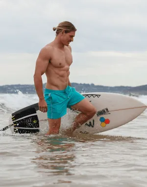 Maverick Swim Shorts in Turquoise All Weather Fit creative industry