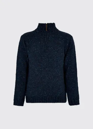 Callaghan Men??s Irish Knit Donegal Sweater - Navy QuickRelease Closure