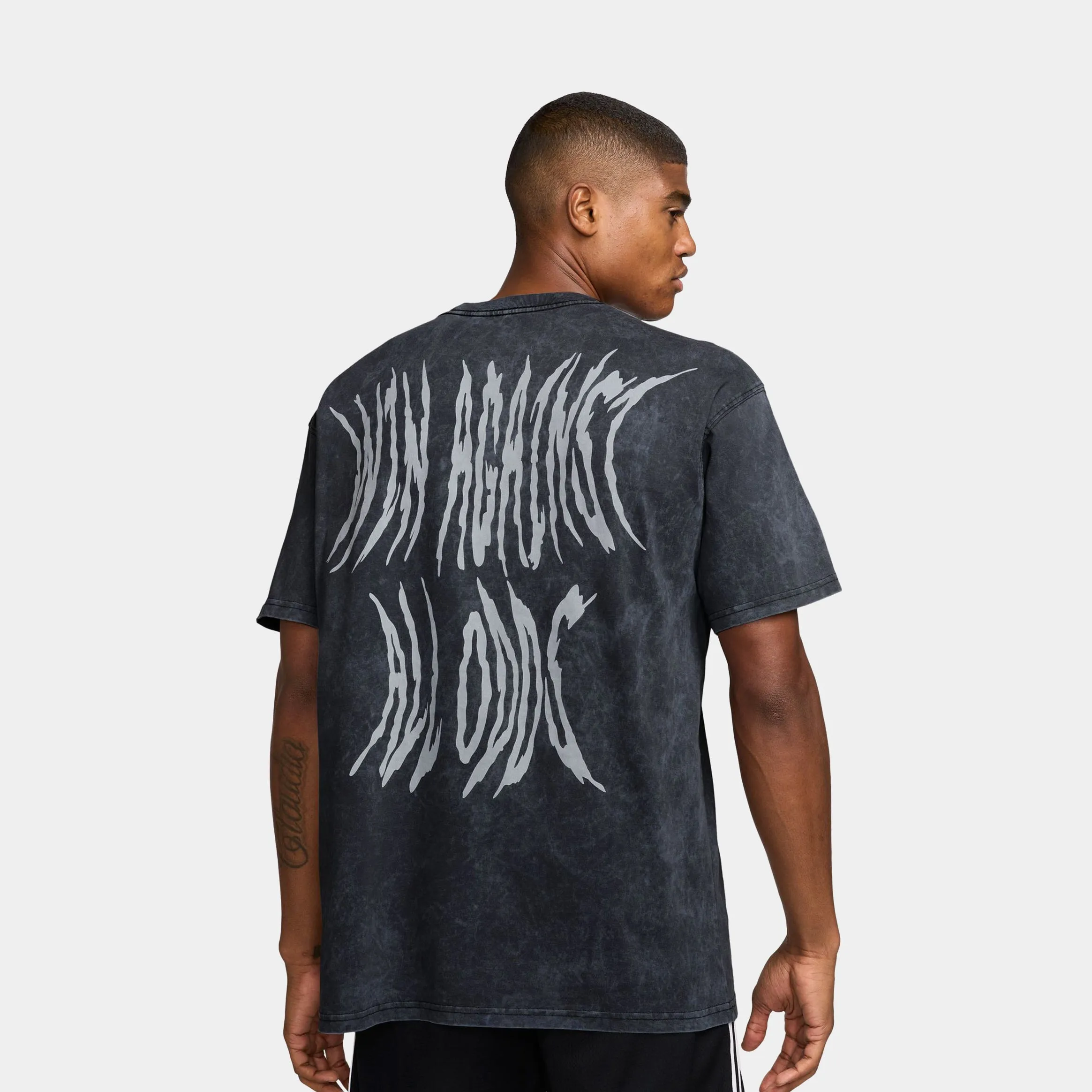 No Shrink Technology Casual Fashion Max90 Street Mens Short Sleeve Shirt (Anthracite)