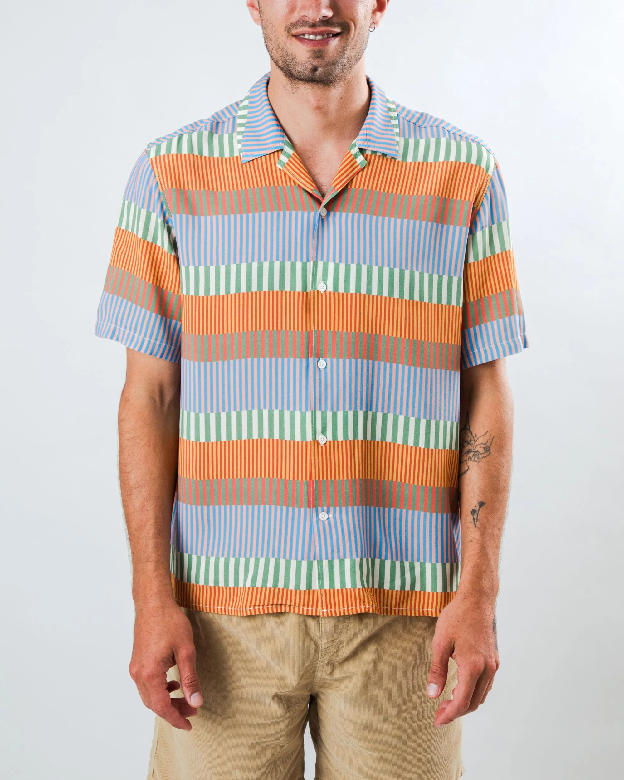 Mediterranean Aloha Shirt Tailored Style