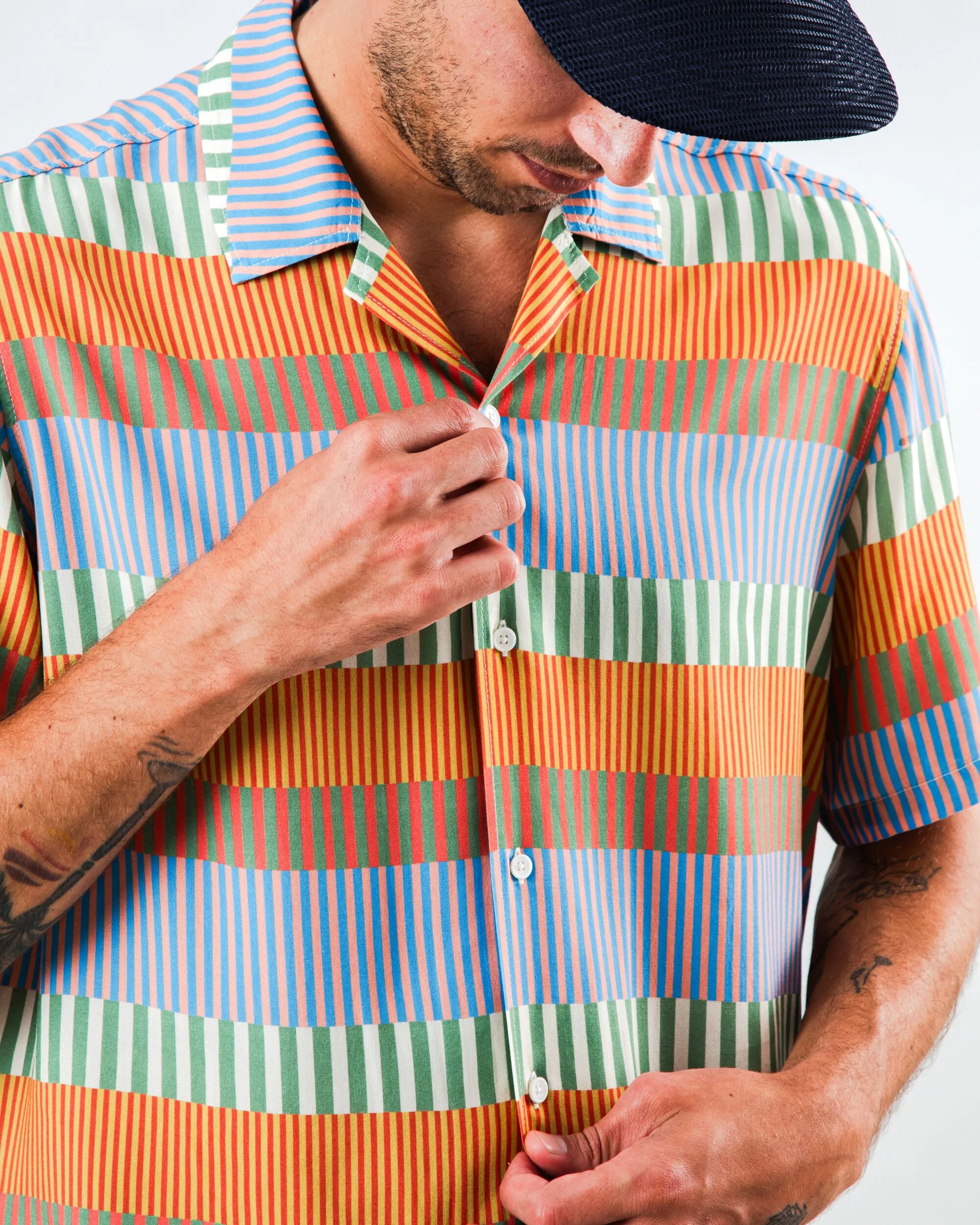 Non Iron Fabric Mediterranean Aloha Shirt