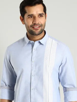Textured Finish Smooth Finish Men Striped Full Sleeve Cotton Shirt