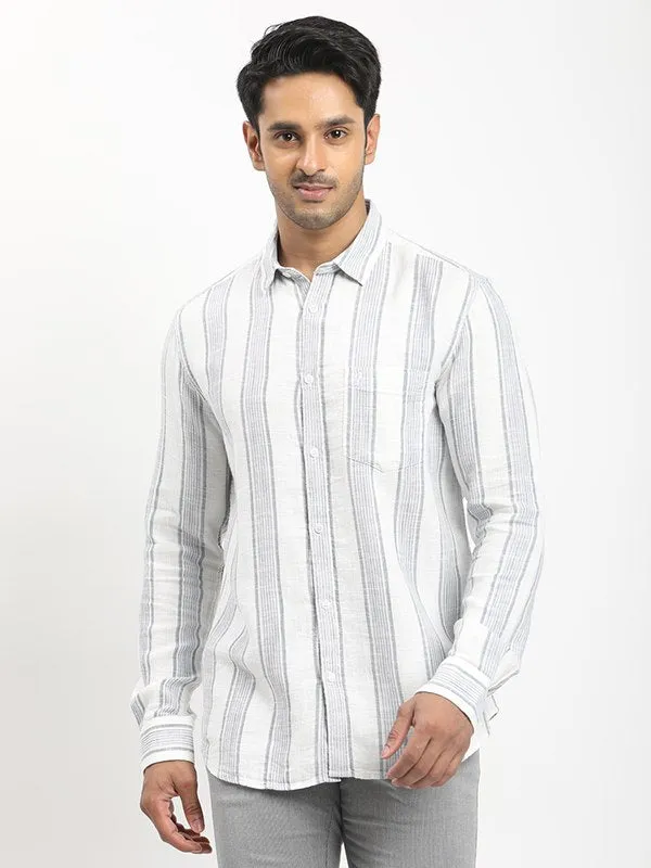 Work-to-Weekend Men Striped Full Sleeve Cotton Shirt
