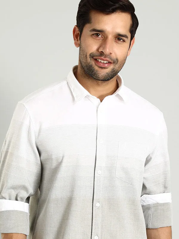 Men Striped Full Sleeve Cotton Shirt Light Wear