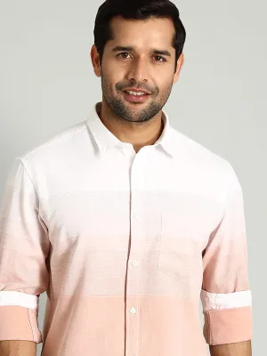 Linen blend Men Striped Full Sleeve Cotton Shirt