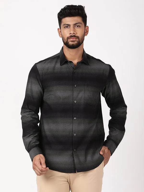 Men Striped Full Sleeve Cotton Shirt Lounge Comfort birthday party