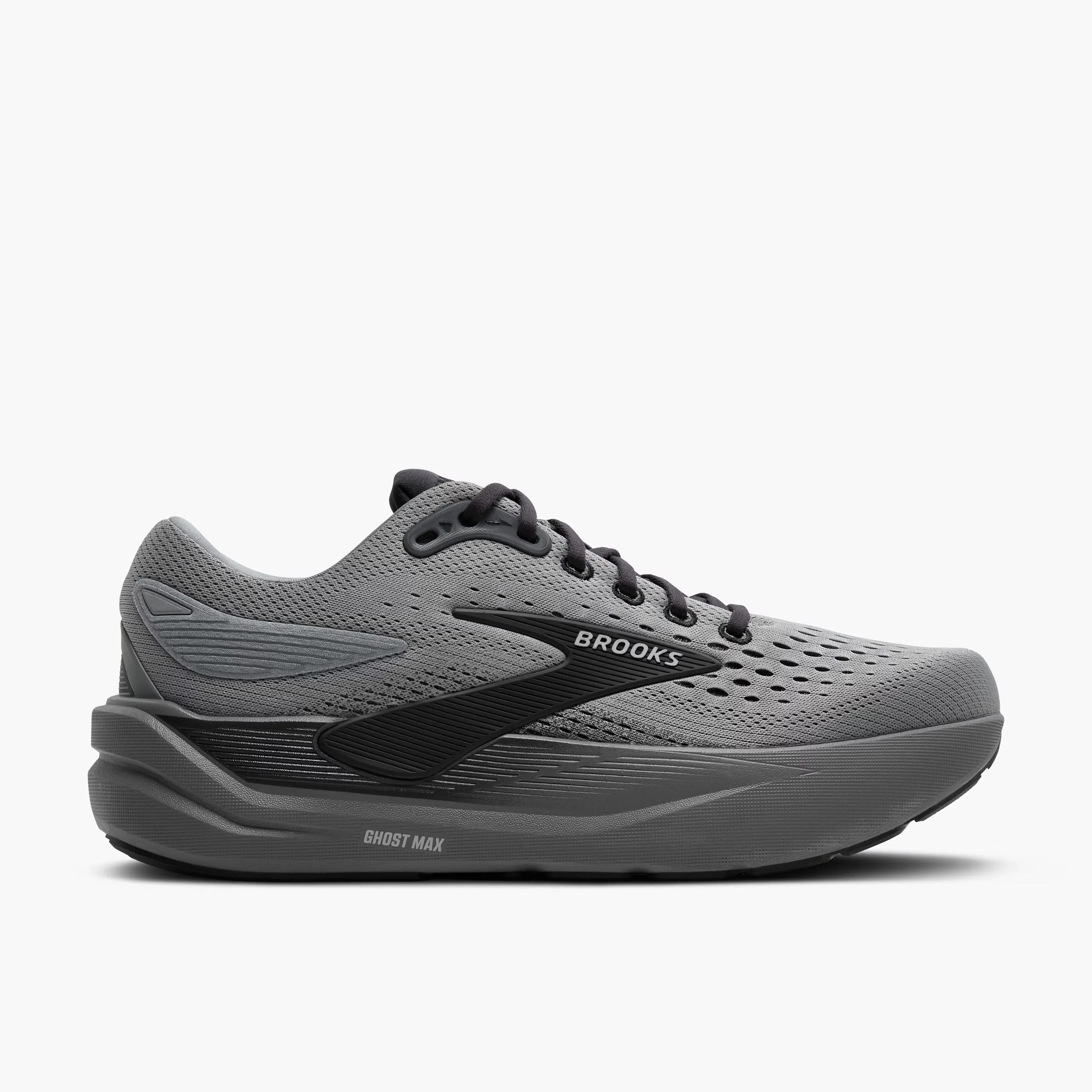 water - sports running shoes Men's Brooks Ghost Max 3 Road Running Shoe in Primer Grey/Ebony